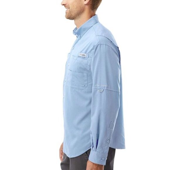 Columbia Tamiami II Shirt Men’s Size XL Tall Button Up Omni Shade Blue PFG 40 UP - Picture 8 of 11
